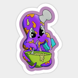 Enough arms to cook squid Sticker